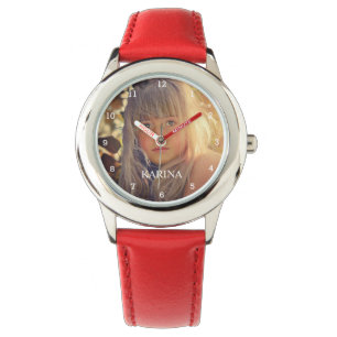 Personalised Photo Kids Family Name Girls Watch