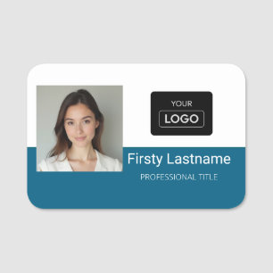 Personalised Photo & Logo Employee Name Tag