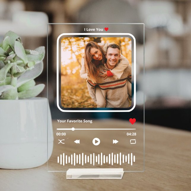 Personalised Photo Love Music Plaque Acrylic Sign (Personalized Photo Love Music Plaque Acrylic Sign)