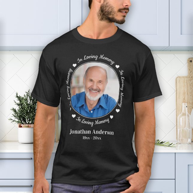 Personalised Photo Loving Memory Funeral Memorial T-Shirt (Creator Uploaded)