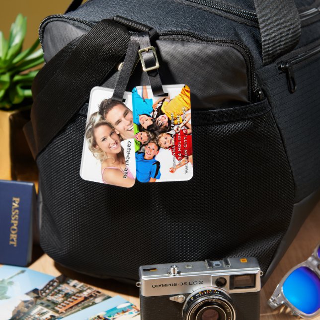 Personalised Photo Luggage Tag (Front & Back)