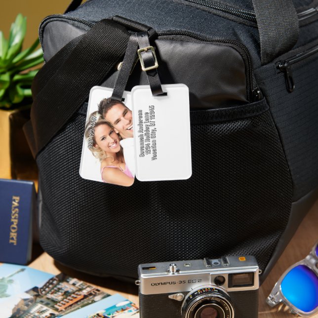 Personalised Photo Luggage Tag (Front & Back)