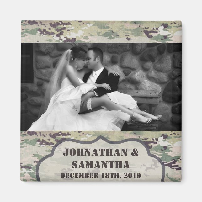 Personalised Photo Magnet Army OCP Camo Uniform (Front)