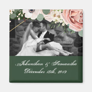 Personalised Photo Magnet Geometric Garden Hunter