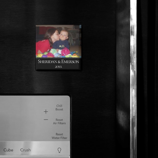 Personalised Photo Magnet | Minimalist Name Year (Creator Uploaded)