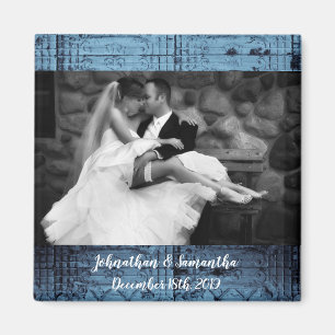 Personalised Photo Magnet Rustic Tin Panel Ceiling