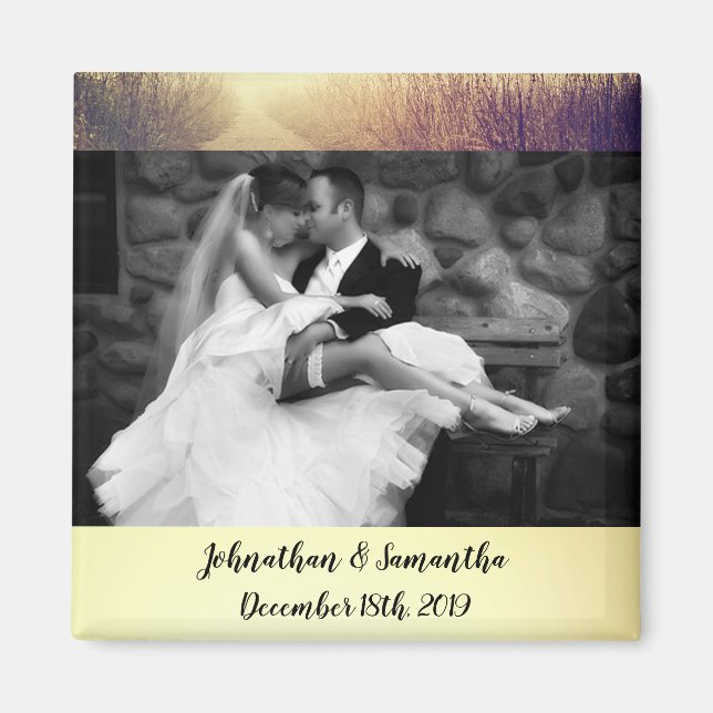 Personalised Photo Magnet Sunrise Pathway Walkway (Front)