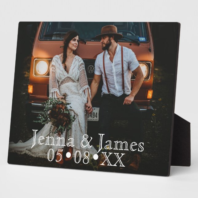 Personalised Photo Make it Unique Wedding Plaque (Side)