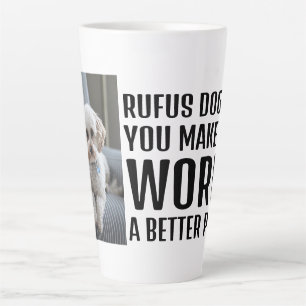 Personalised Photo Make the World a Better Place Latte Mug