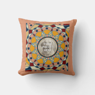 Personalised Photo Mandala Design Baby Shirt Cushion
