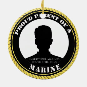 Personalised Photo Marine Parent Ornament