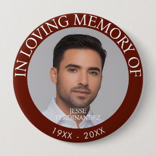 Personalised Photo Memorial 10 Cm Round Badge