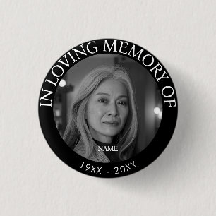 Personalised Photo Memorial 3 Cm Round Badge