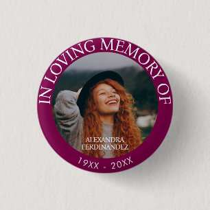 Personalised Photo Memorial 3 Cm Round Badge