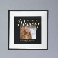 Personalised Photo Memorial Foil Print