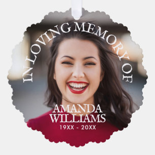 Personalised Photo Memorial Paper Tree Decoration Card