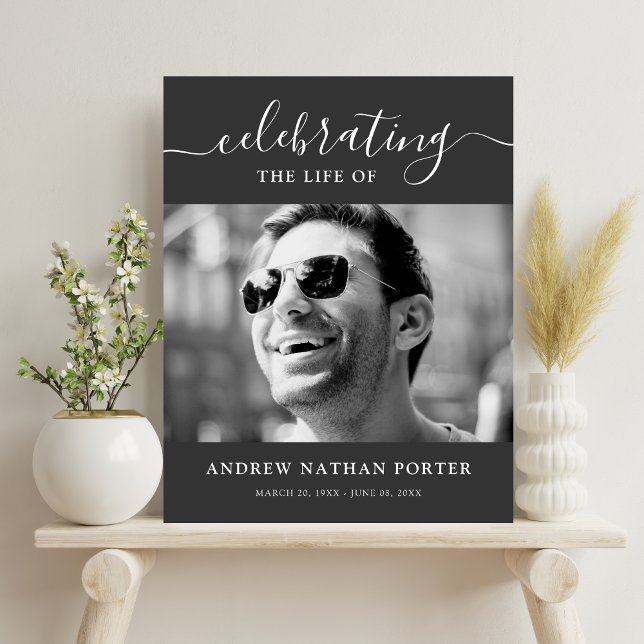 Personalised Photo Memorial Tribute Remembrance  Poster (Celebration of Life Poster)