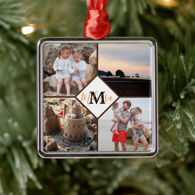 Personalised photo memory  metal tree decoration (Tree)