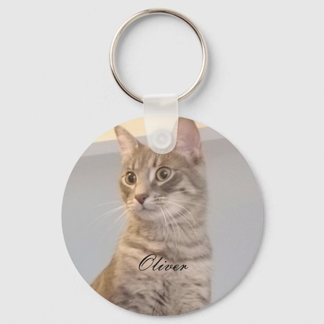 Personalised Photo Metal Circle Keychain (Front)