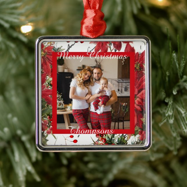Personalised photo metal ornament (Tree)
