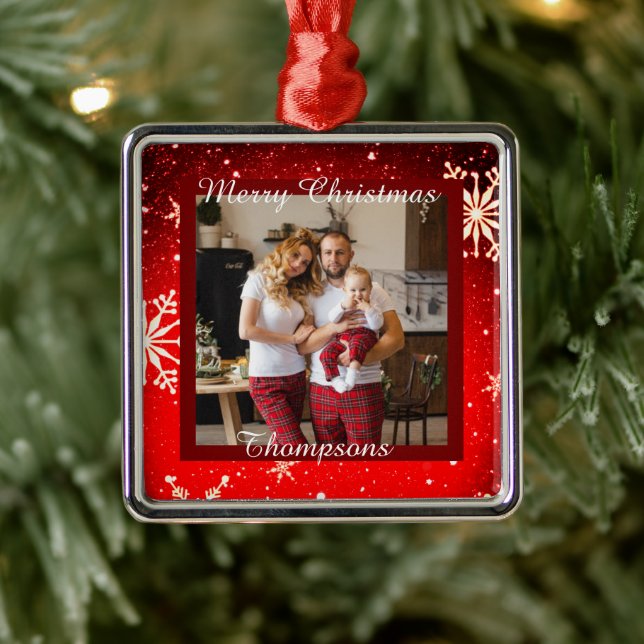 Personalised photo metal ornament (Tree)