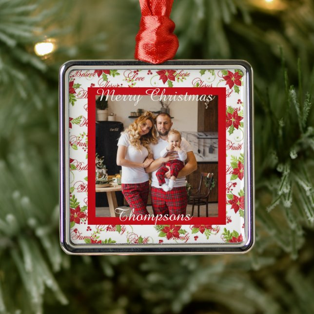 Personalised photo metal tree decoration (Tree)