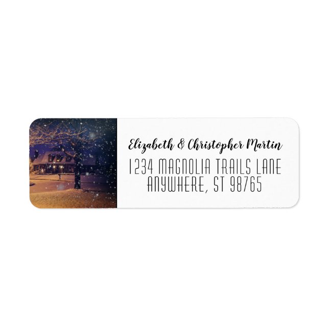 Personalised Photo Modern Return Address Label (Front)