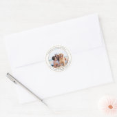 Personalised Photo Modern Wedding Favours Classic Round Sticker (Envelope)