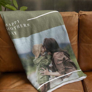 Personalised Photo Mothers Day Gift Fleece Blanket