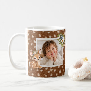 Personalised Photo Mug Custom Name & Deer Design