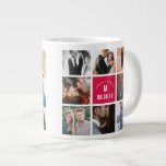 Personalised Photo Mug Married Photos<br><div class="desc">Personalised mug with room for 8 photos,  monogram and wedding date.</div>