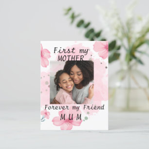 Personalised photo Mum quote pink mothers day card