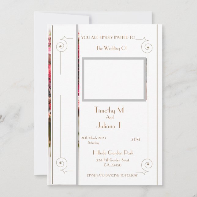 Personalised Photo Name Address Card (Front)