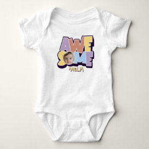 Personalised Photo & Name “Awesome” Baby Bodysuit