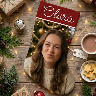 Personalised Photo Name Christmas Stocking Filler