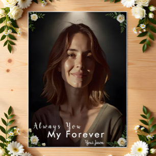 Personalised Photo & Name   Custom Gift for Her Poster