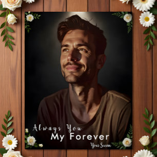 Personalised Photo & Name   Custom Gift for Him Poster