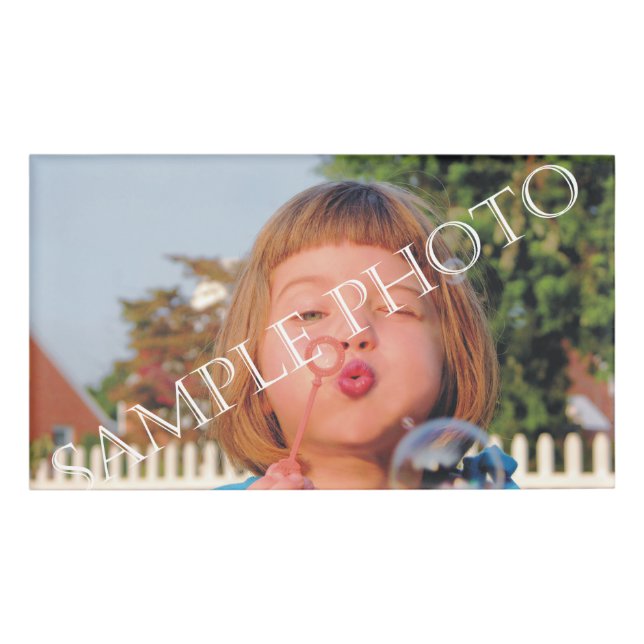 Personalised photo name tag. Make your own! Tag (Front)