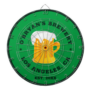 Personalised photo name text brewery bar dartboard