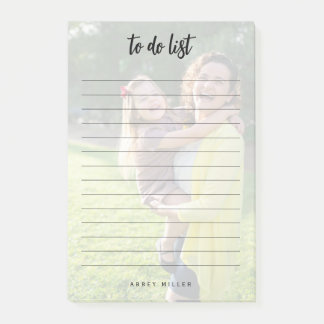 Personalised Photo & Name To Do List Post-It Notes