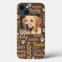 Personalised Photo Names Brown Dog