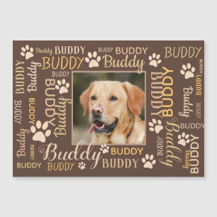 Personalised Photo Names   Dog Card Magnet