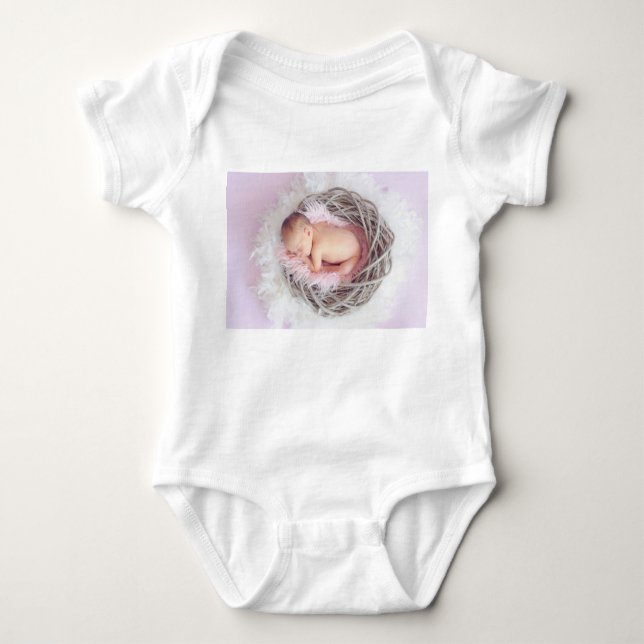Personalised Photo New Baby Gift Baby Shower  Bodysuit (Front)