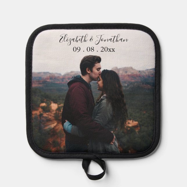 Personalised Photo Newlywed Pot Holder (Front)