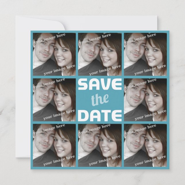 Personalised Photo Octet Save the Date (Front)