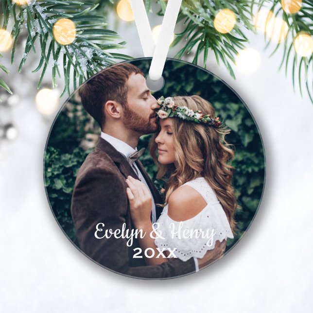 Personalised Photo Ornament | Couple's Monogram (Creator Uploaded)