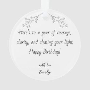 Personalised Photo Ornament for Birthday with Text