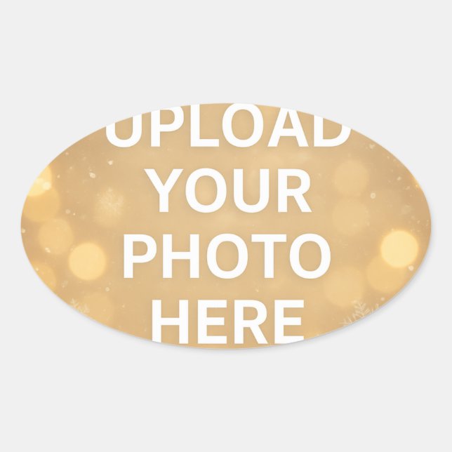 Personalised Photo Oval Sticker (Front)