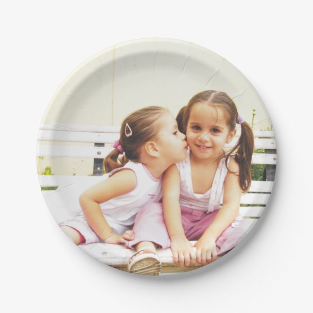 Personalised photo paper plate. Make your own! Plate (Front)