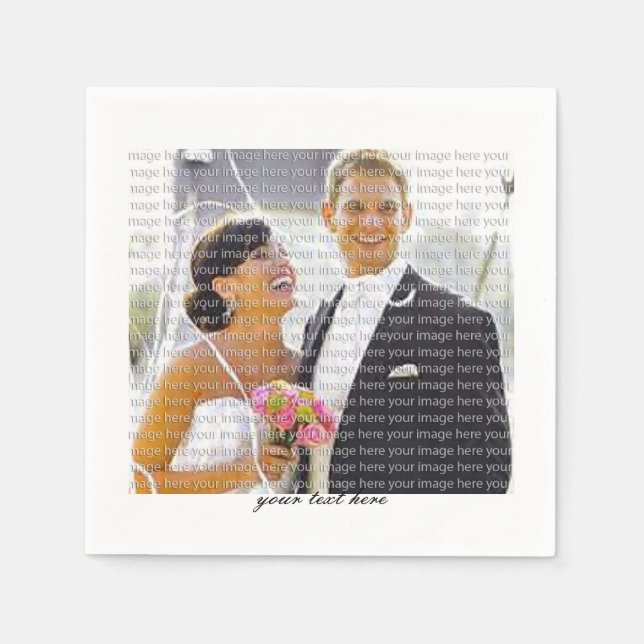 Personalised Photo Party Paper Napkin Set (Front)